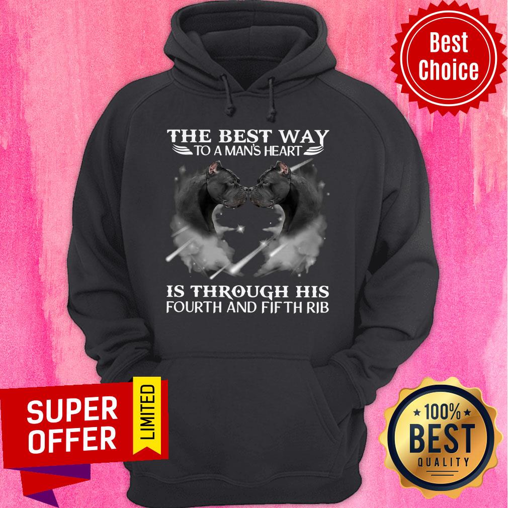 Funny The Best Way To A Man’s Heart Is Through His Fourth And Fifth Rib Dog Shirt - Image 3