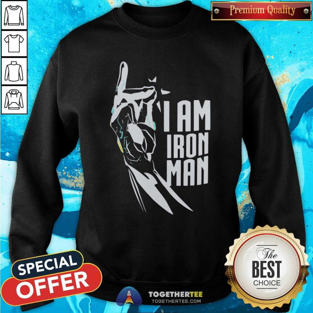 Grateful I Am Iron Man Gauntlet Shirt - Image 2