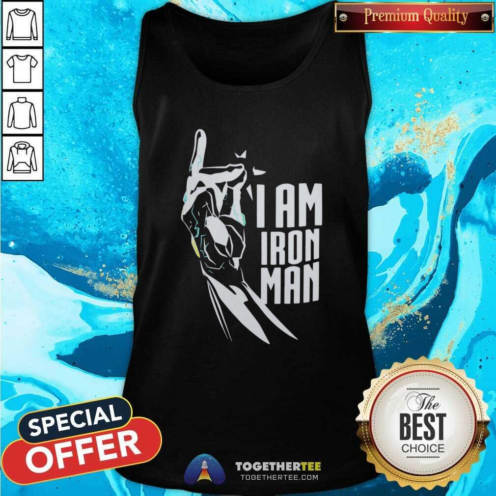 Grateful I Am Iron Man Gauntlet Shirt - Image 4