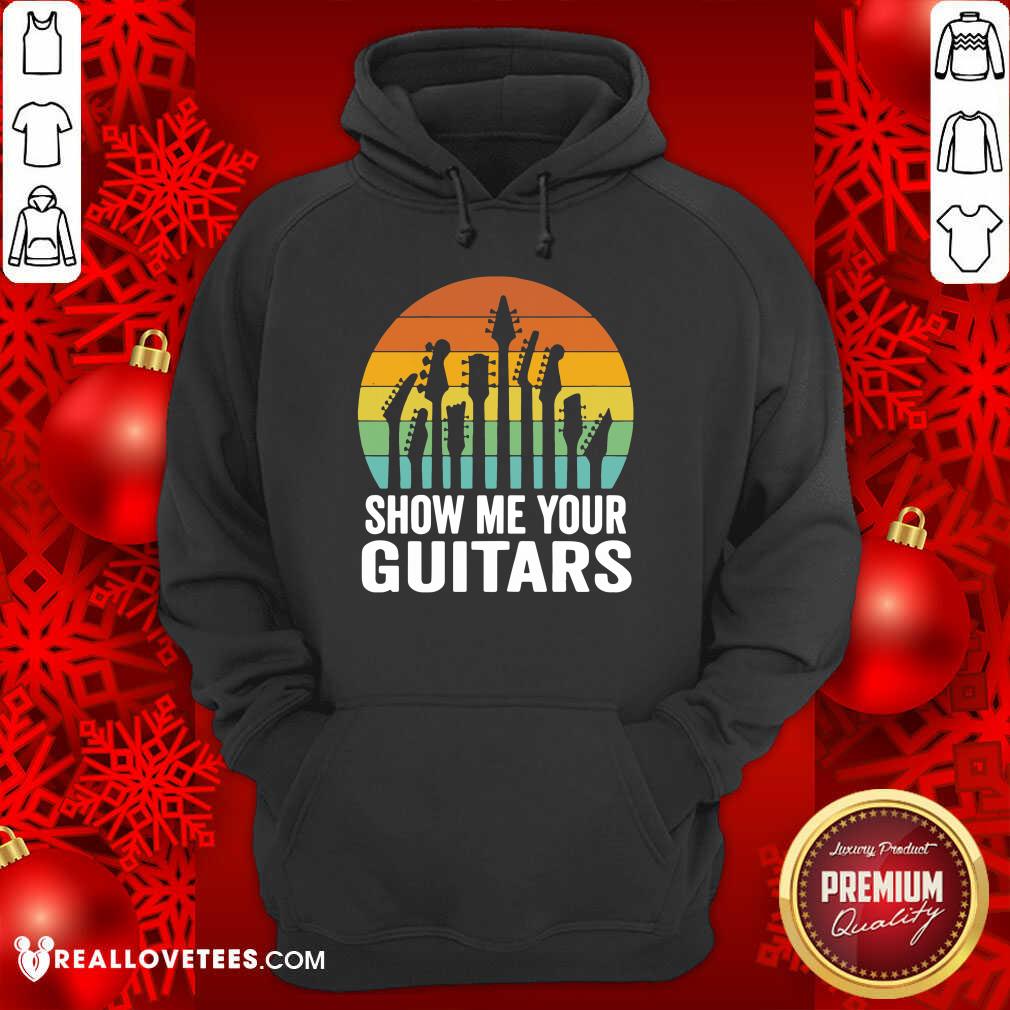 Original Show Me Your Guitars Vintage Retro Shirt - Image 4