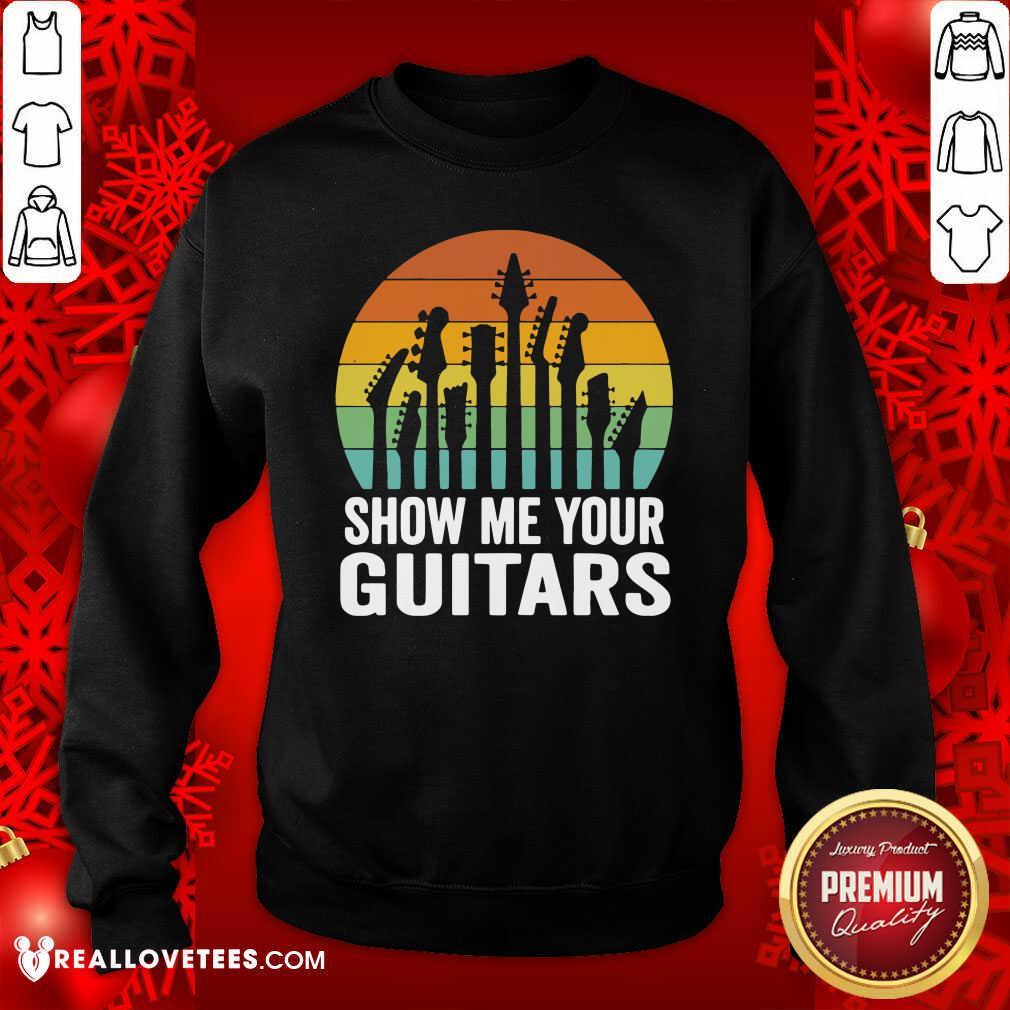 Original Show Me Your Guitars Vintage Retro Shirt - Image 3