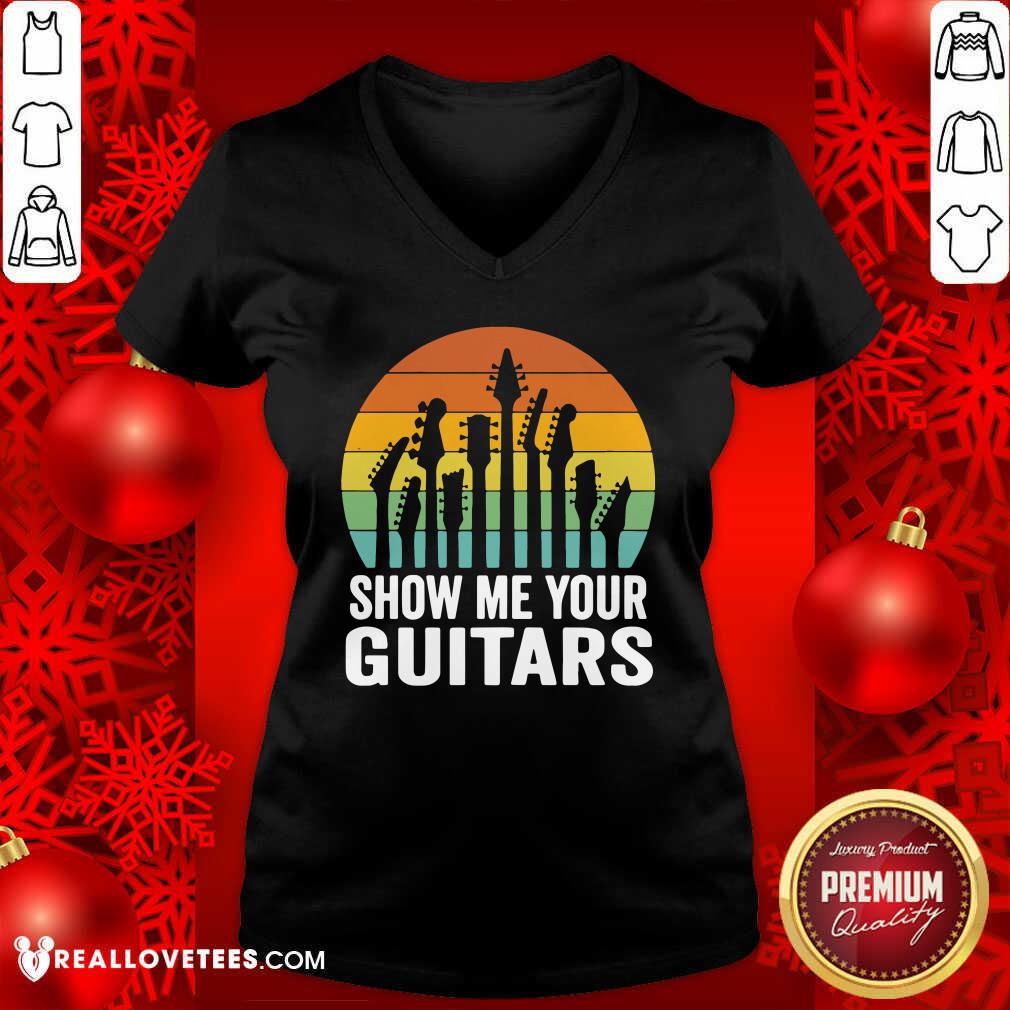 Original Show Me Your Guitars Vintage Retro Shirt - Image 5