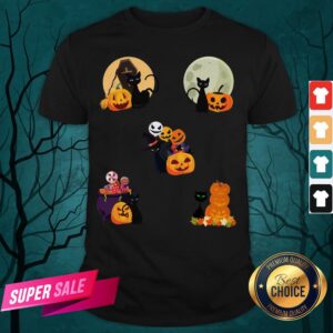 Happy Halloween Cat Pack Pumpkins Shirt