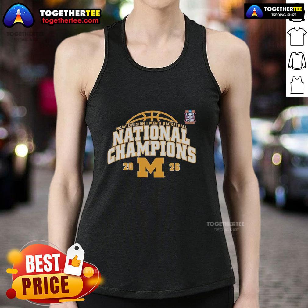 Nice Michigan Wolverines NCAA Division I Men's Basketball National Champions Final Four Vintage T-Shirt - Image 4