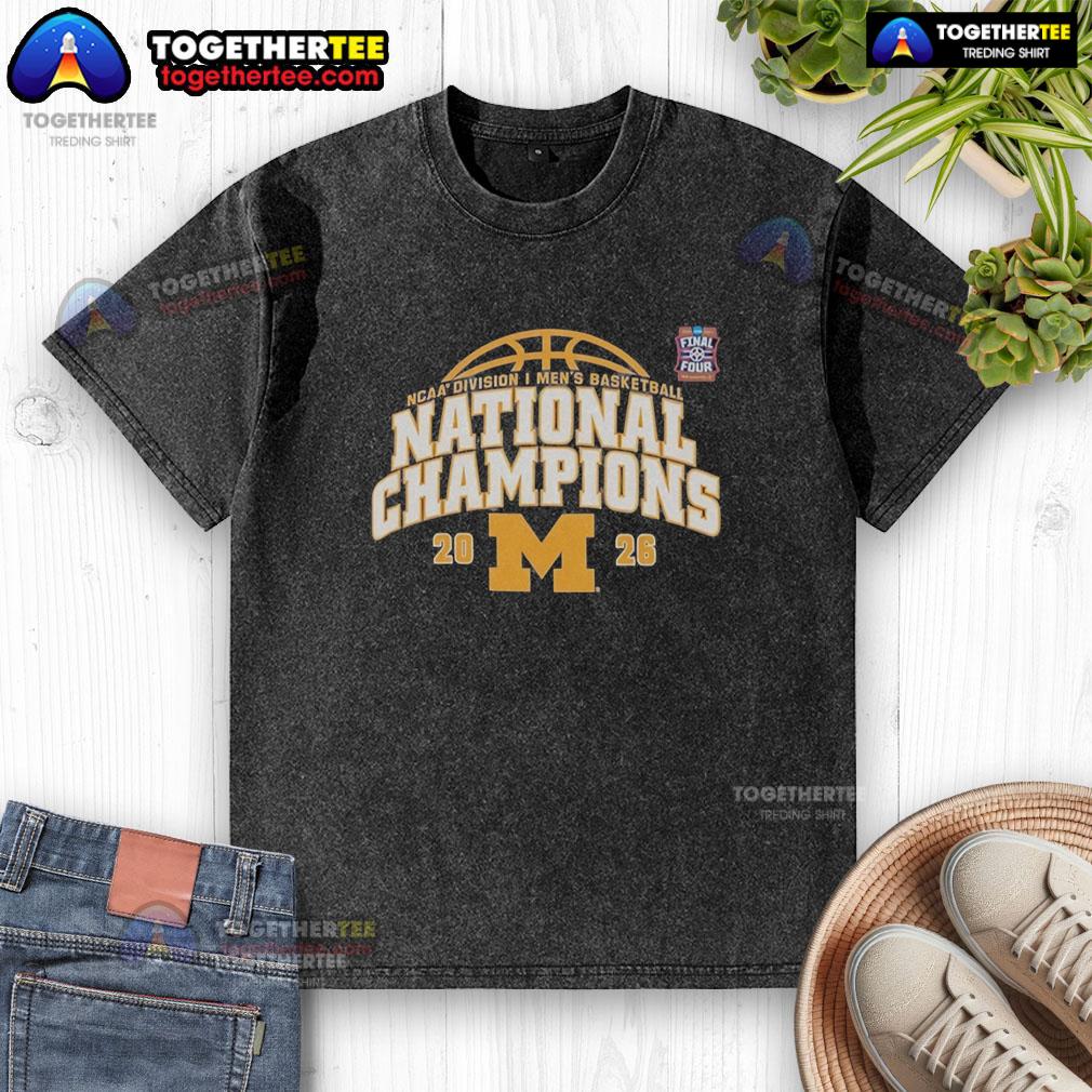 Nice Michigan Wolverines NCAA Division I Men's Basketball National Champions Final Four Vintage T-Shirt - Image 6