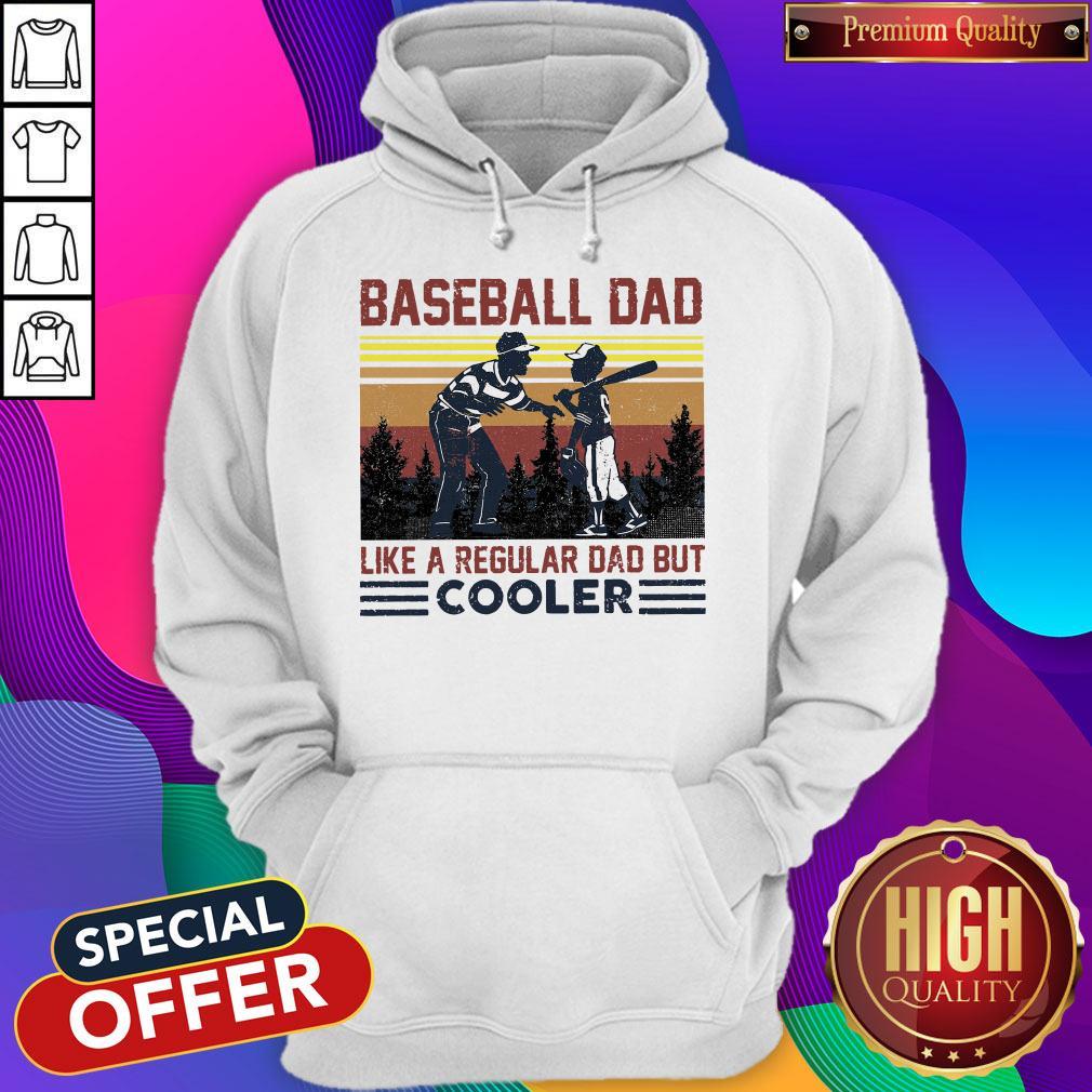 Baseball Dad Like A Regular Dad But Cooler Vintage Shirt - Image 2