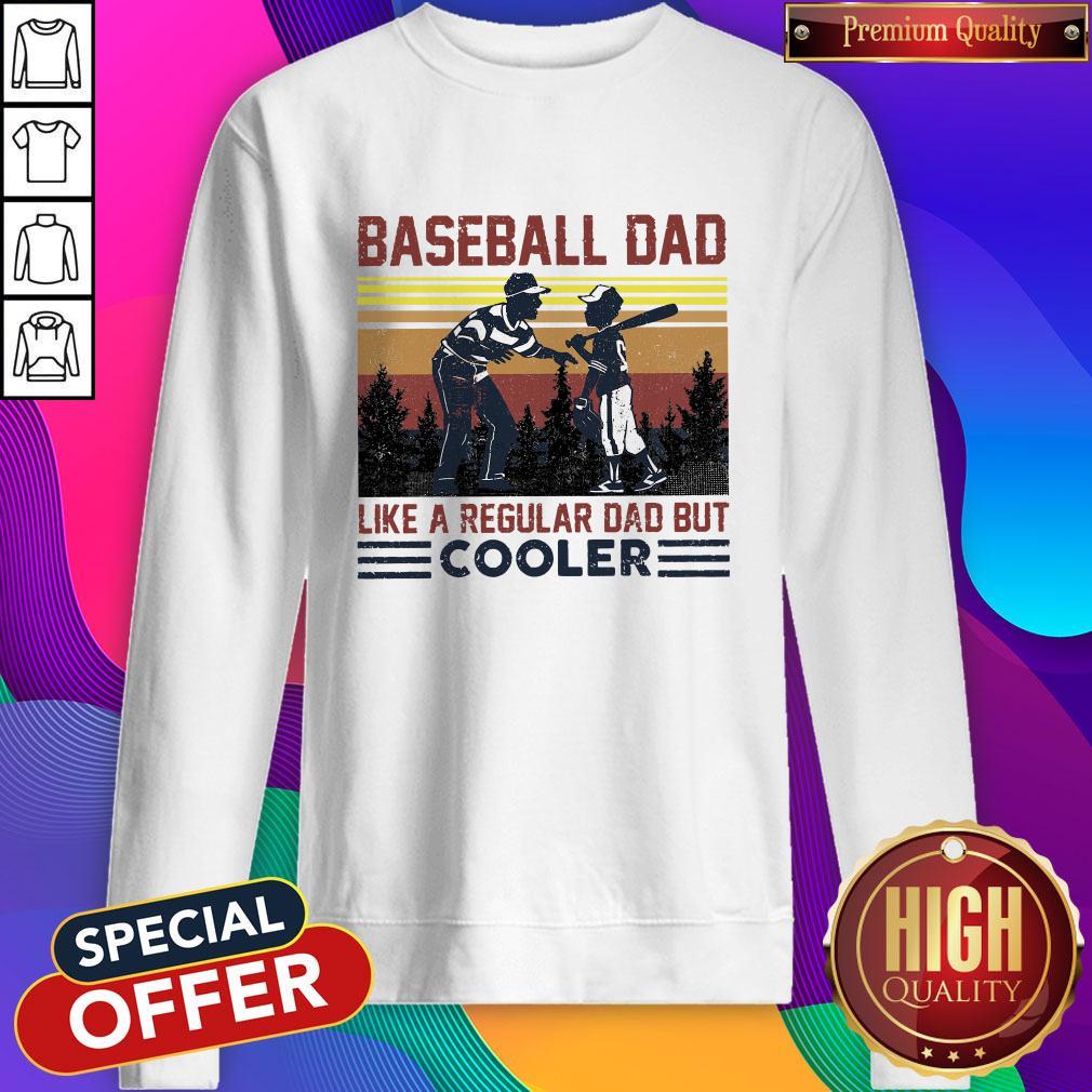 Baseball Dad Like A Regular Dad But Cooler Vintage Shirt - Image 5