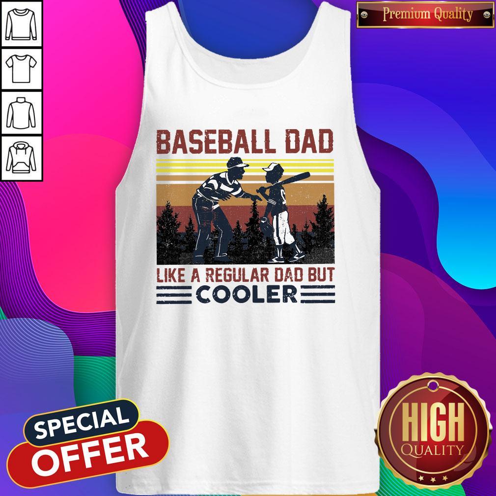 Baseball Dad Like A Regular Dad But Cooler Vintage Shirt - Image 3