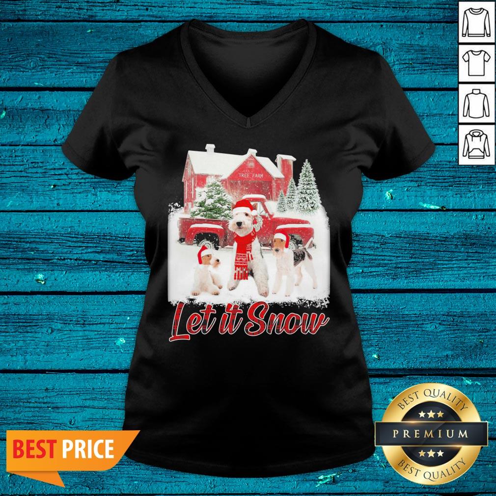 Super Nice Wire Fox Terrier Let It Snow Christmas Shirt - Image 4