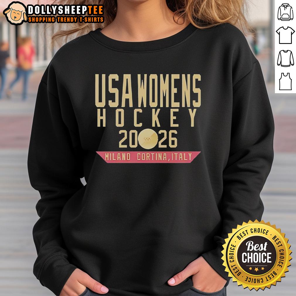Awesome USA Womens Hockey 2026 Miland Cortina Italy Shirt - Image 5