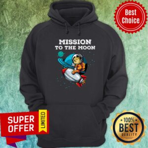Alternative view of Galaxy Spacedog Mission To The Moon Shirt