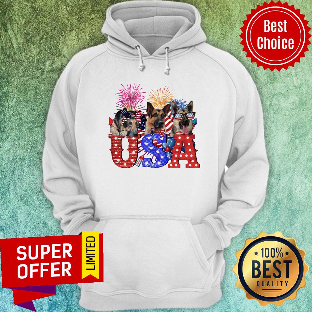 German Shepherd Land Of The Free And Brave Shirt - Image 2
