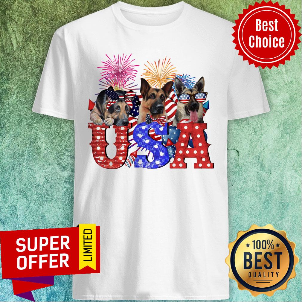 German Shepherd Land Of The Free And Brave Shirt