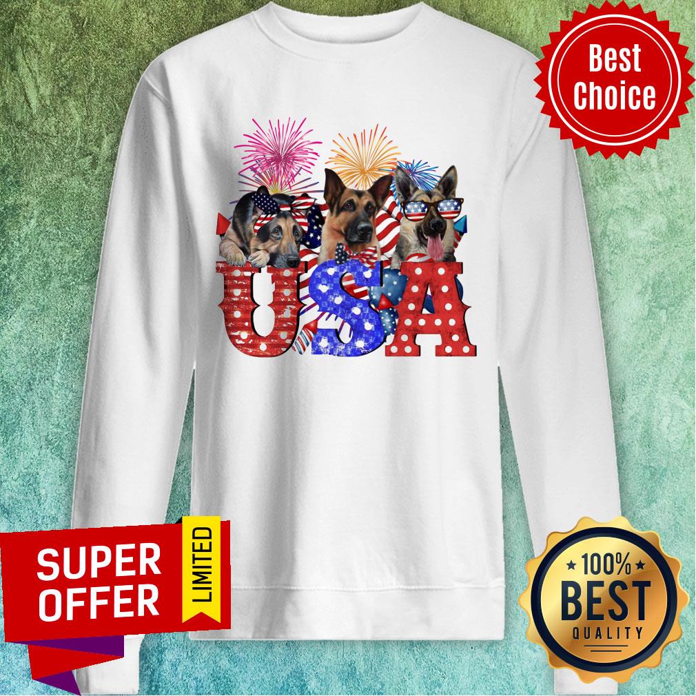 German Shepherd Land Of The Free And Brave Shirt - Image 5
