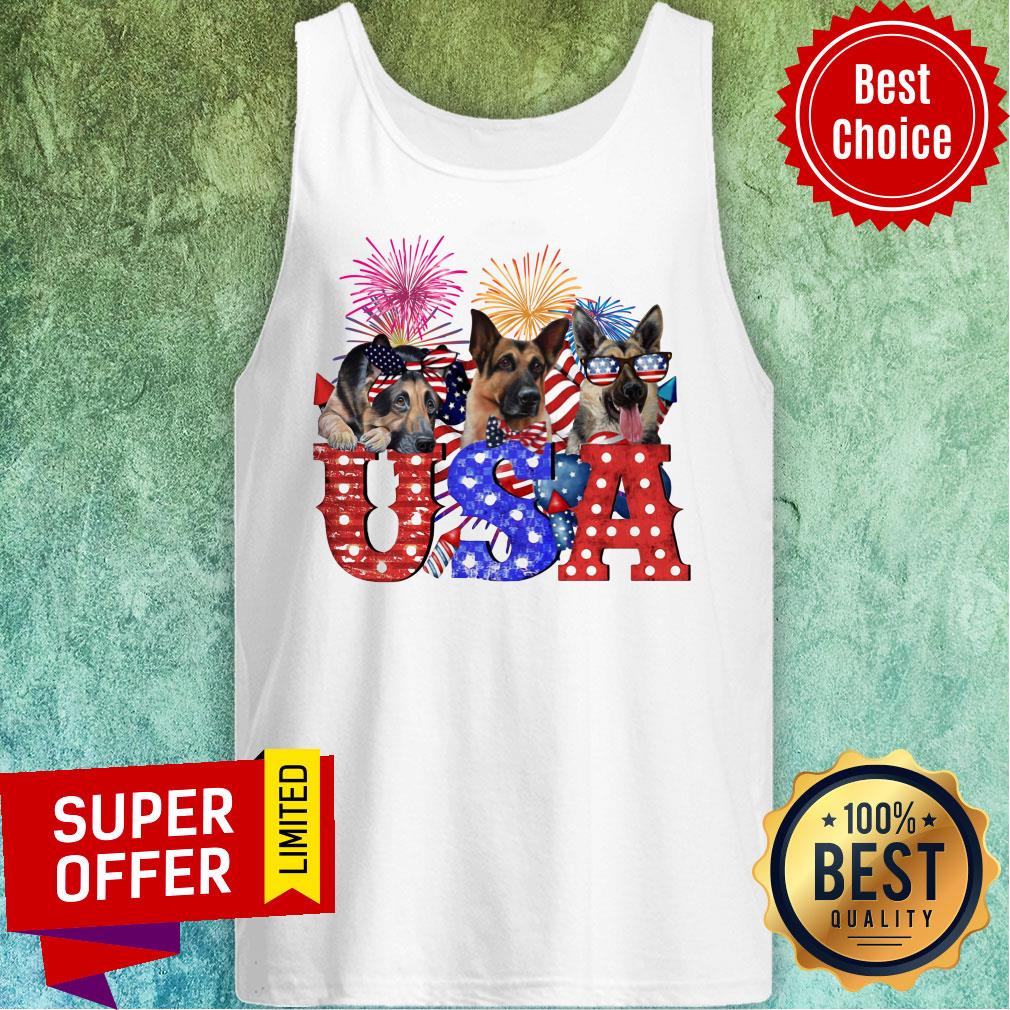 German Shepherd Land Of The Free And Brave Shirt - Image 4