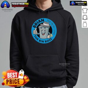 Alternative view of Top Brian The Bin Boss Trash Can Valet Service T-Shirt