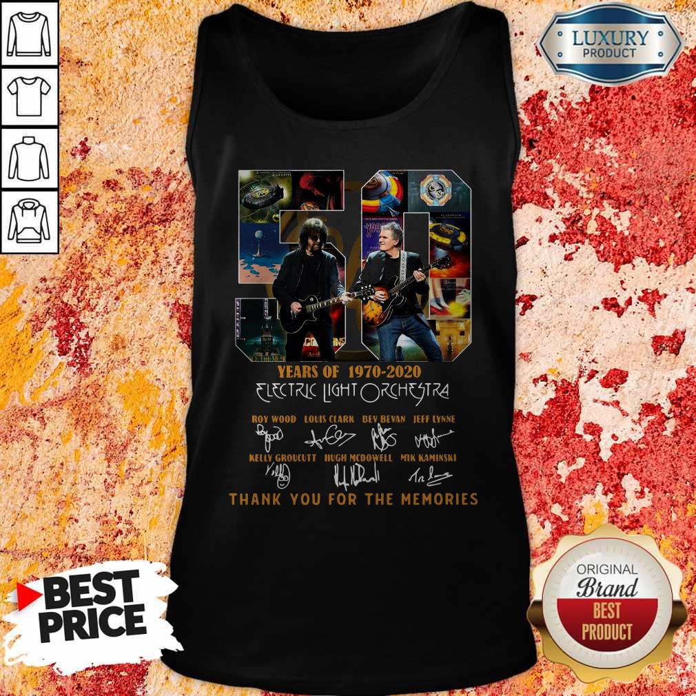 Electric Light Orchestra 50 Years of 1970-2020 Thank You For The Memories Signatures Shirt - Image 4
