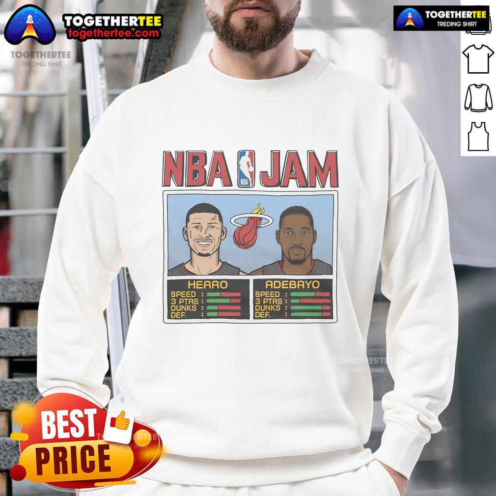 Nice NBA Jam Heat Herro And Adebayo T-Shirt - Image 5