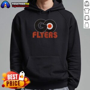 Alternative view of Good Philadelphia Flyers Ice Hockey Let's Go Flyers Logo T-Shirt