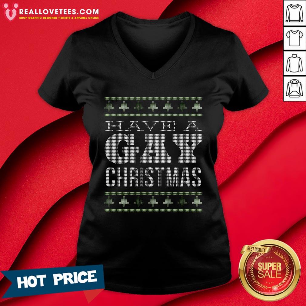 Awesome Have A Gay Christmas Ugly Shirt - Image 5