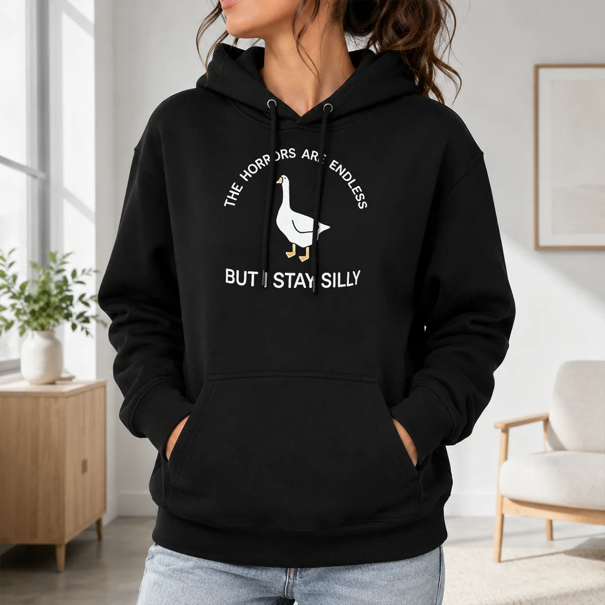 Official Goose The Horrors Are Endless But I Stay Silly Shirt - Image 7