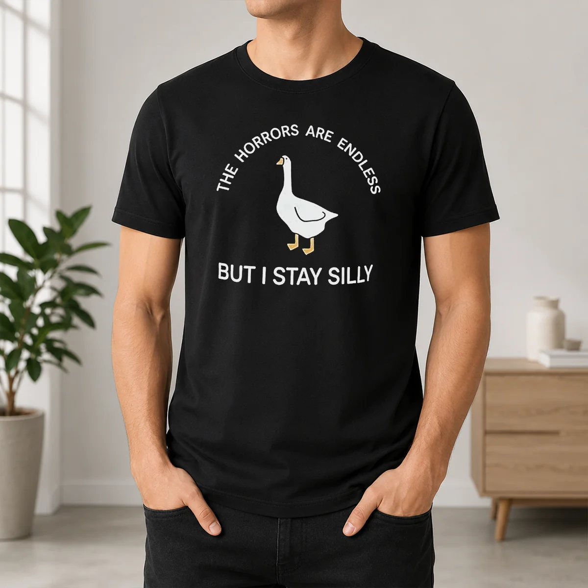 Official Goose The Horrors Are Endless But I Stay Silly Shirt