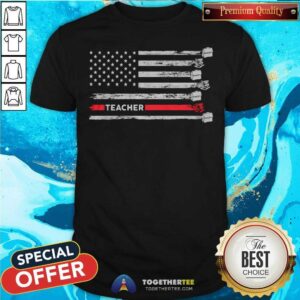 Original Proud Teacher American Flag Shirt