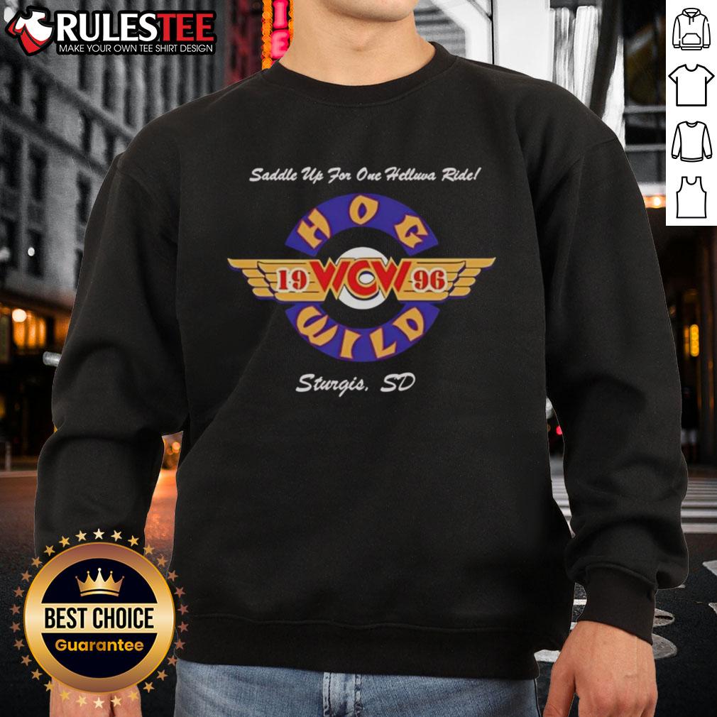 Official Hog Wild Saddle Up For One Helluva Ride 1996 T-Shirt - Image 5