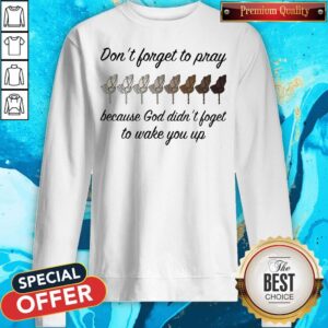 Alternative view of Don't Forget To Pray Because God Didn't Forget To Wake You Up Shirt