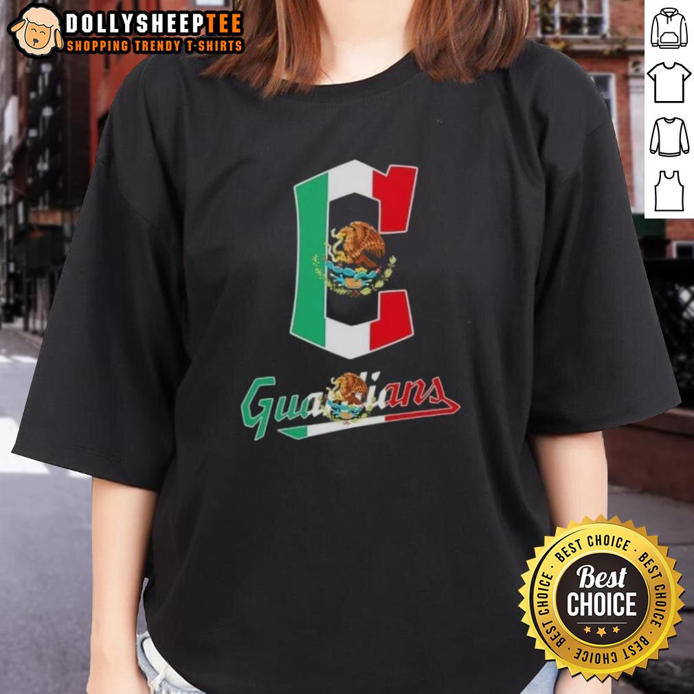 Hot Cleveland Guardians Baseball X Mexican Flag T-Shirt - Image 3