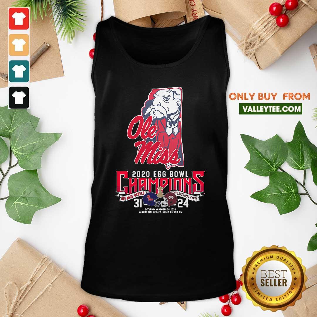 Pro Ole Miss 2020 EGG Bowl Champions Ole Miss Rebels Mississippi State 31 24 Shirt - Image 4