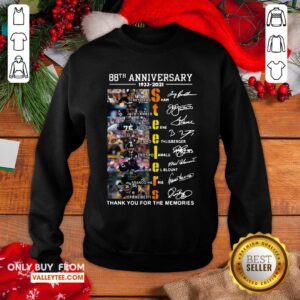 Alternative view of So Pittsburgh Steelers 88th Anniversary Thank You For The Memories Signatures Shirt