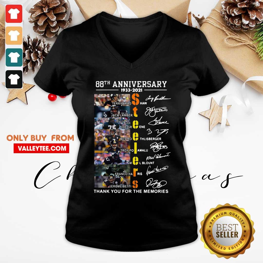So Pittsburgh Steelers 88th Anniversary Thank You For The Memories Signatures Shirt - Image 4