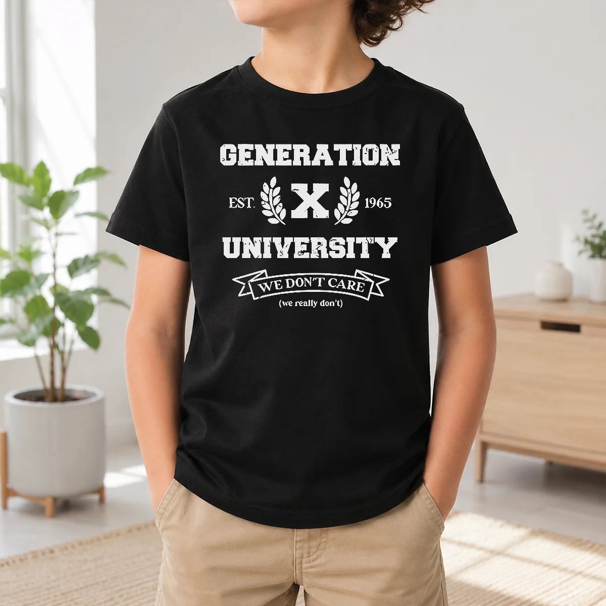 Awesome Generation X University Est 1965 We Don't Care Shirt - Image 9