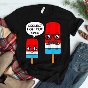 Coolest Pop Pop Ever Grandfather Popsicle Ice Cream Shirt