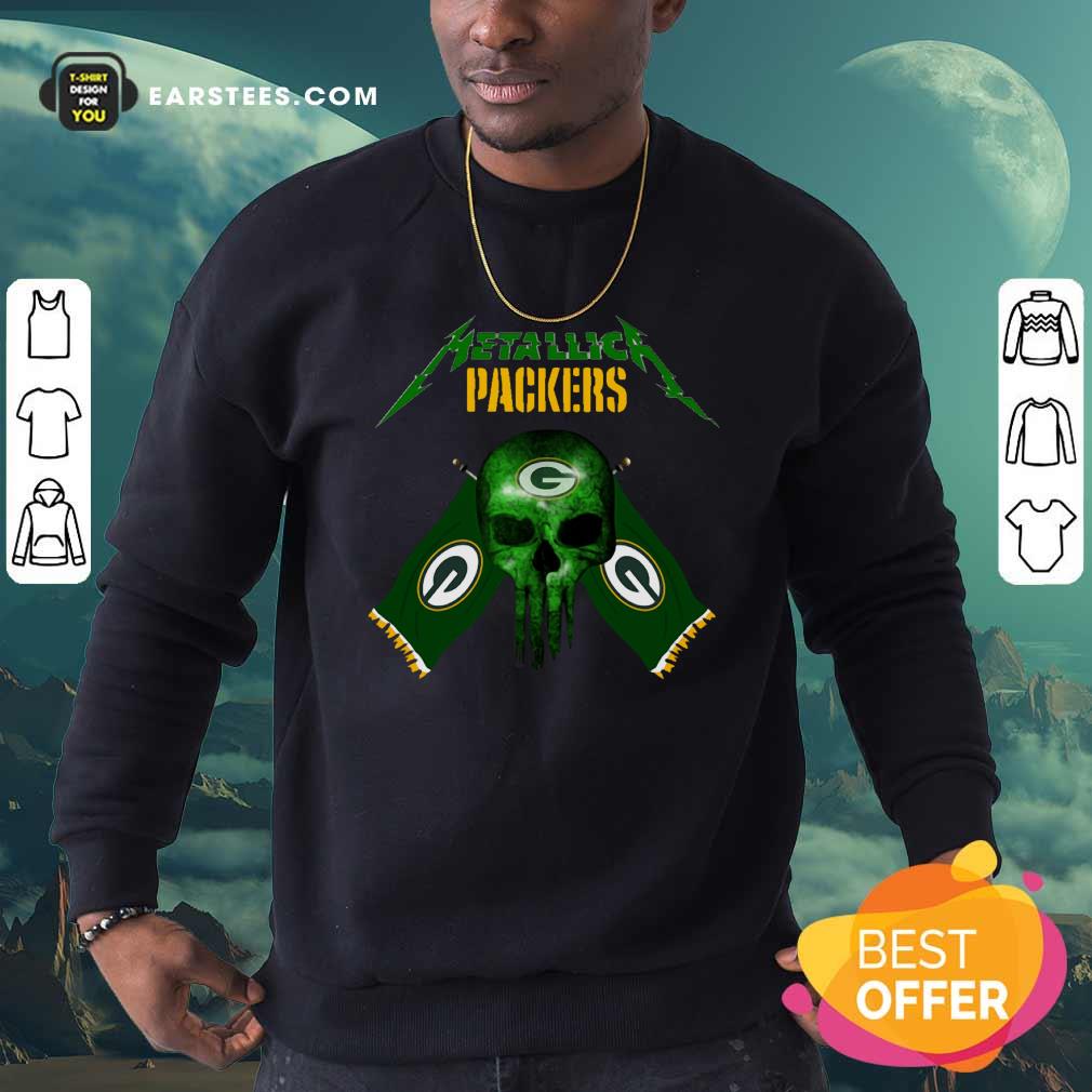 Happy Skull Metallica Green Bay Packers Shirt - Image 5