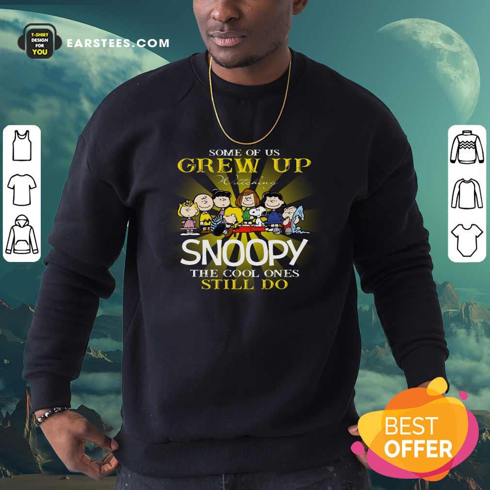 Premium The Peanuts Some Of Us Grew Up Watching Snoopy The Cool Ones Still Do Shirt - Image 5