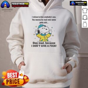 Alternative view of Official Snoopy And Friends Stay Mad Because I Don't Give A Fuck T-Shirt