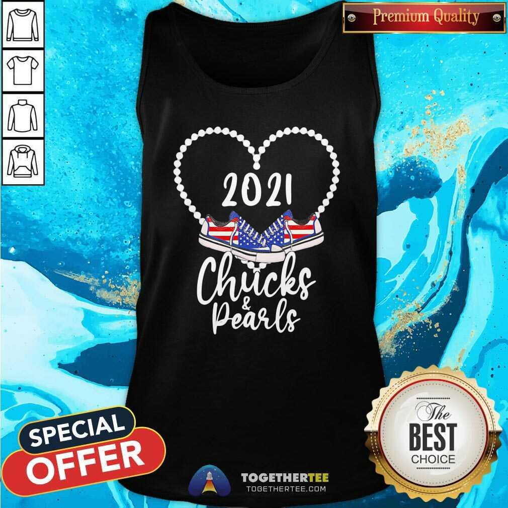 Happy Kamala Harris Chucks And Pearls 2021 Converse American Shirt - Image 4