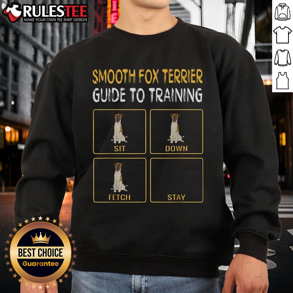 Cute Smooth Fox Terrier Guide To Training Sit Down Fetch Stay T-Shirt - Image 5