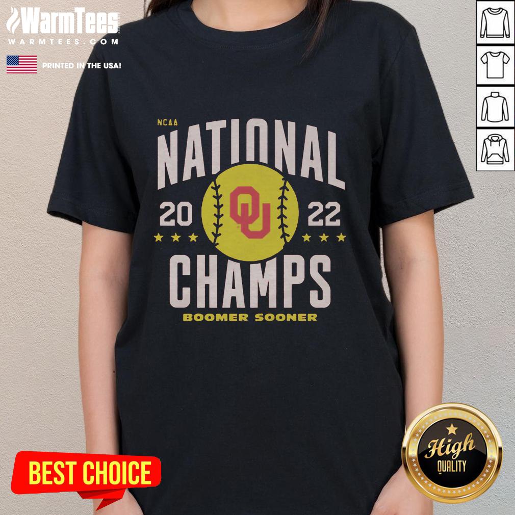 Nice 2022 Oklahoma Softball National Champs Vintage T-Shirt - Image 3