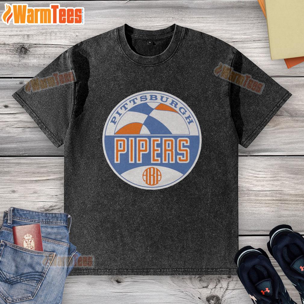 Nice Aba Pittsburgh Pipers Logo T-Shirt - Image 6