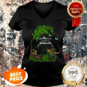 Alternative view of Nice Baby Groot Baby Yoda Happiness Is Listening To Metallica Shirt