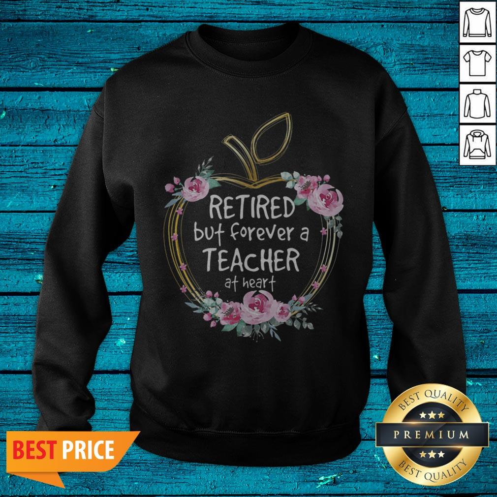 Pretty Retired But Forever A Teacher At Heart Shirt - Image 4