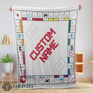Good Classic Monopoly Board Game Blanket Fleece Customized Blanket