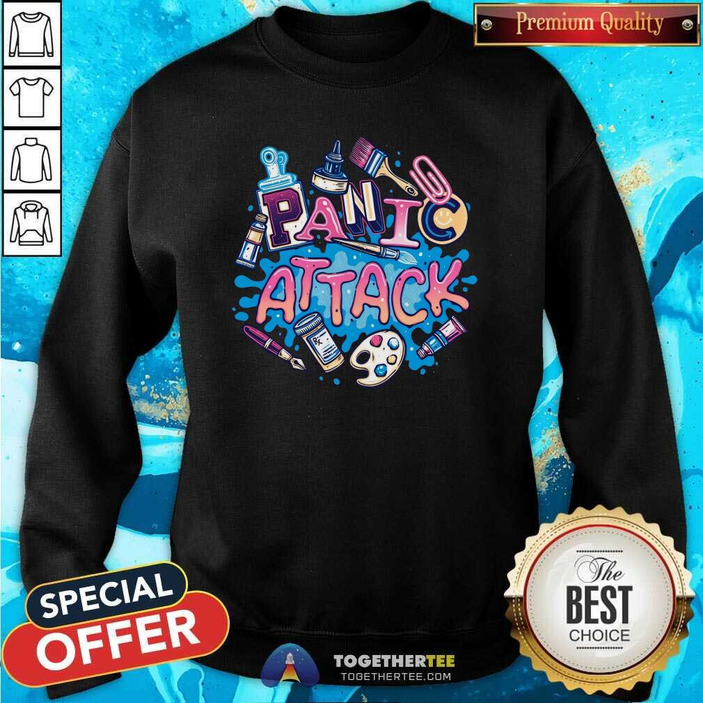 Hot Panic Attack Art T-Shirt - Image 4