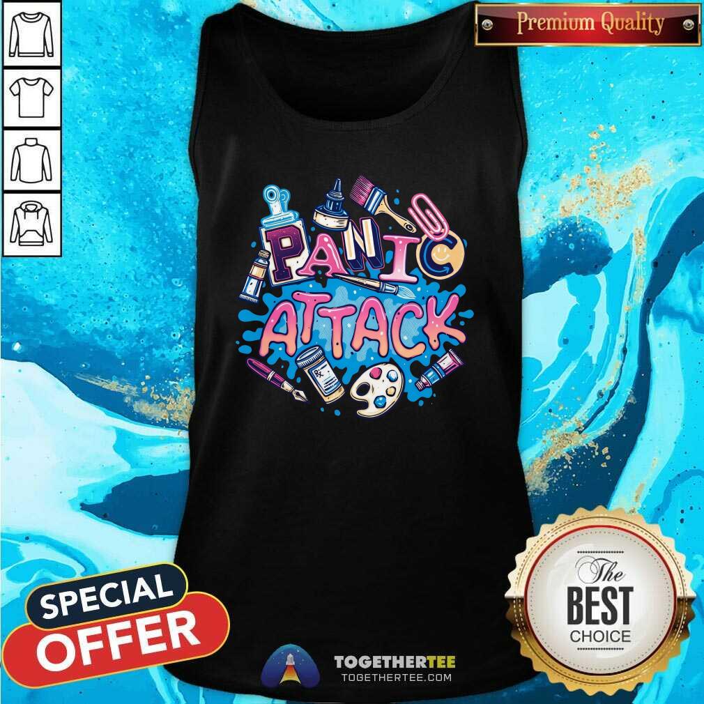 Hot Panic Attack Art T-Shirt - Image 3