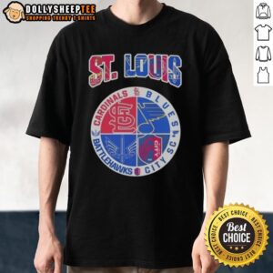Nice St Louis In Top St Louis Cardinals St Louis Blues St Louis Battlehawks St Louis City SC T-Shirt