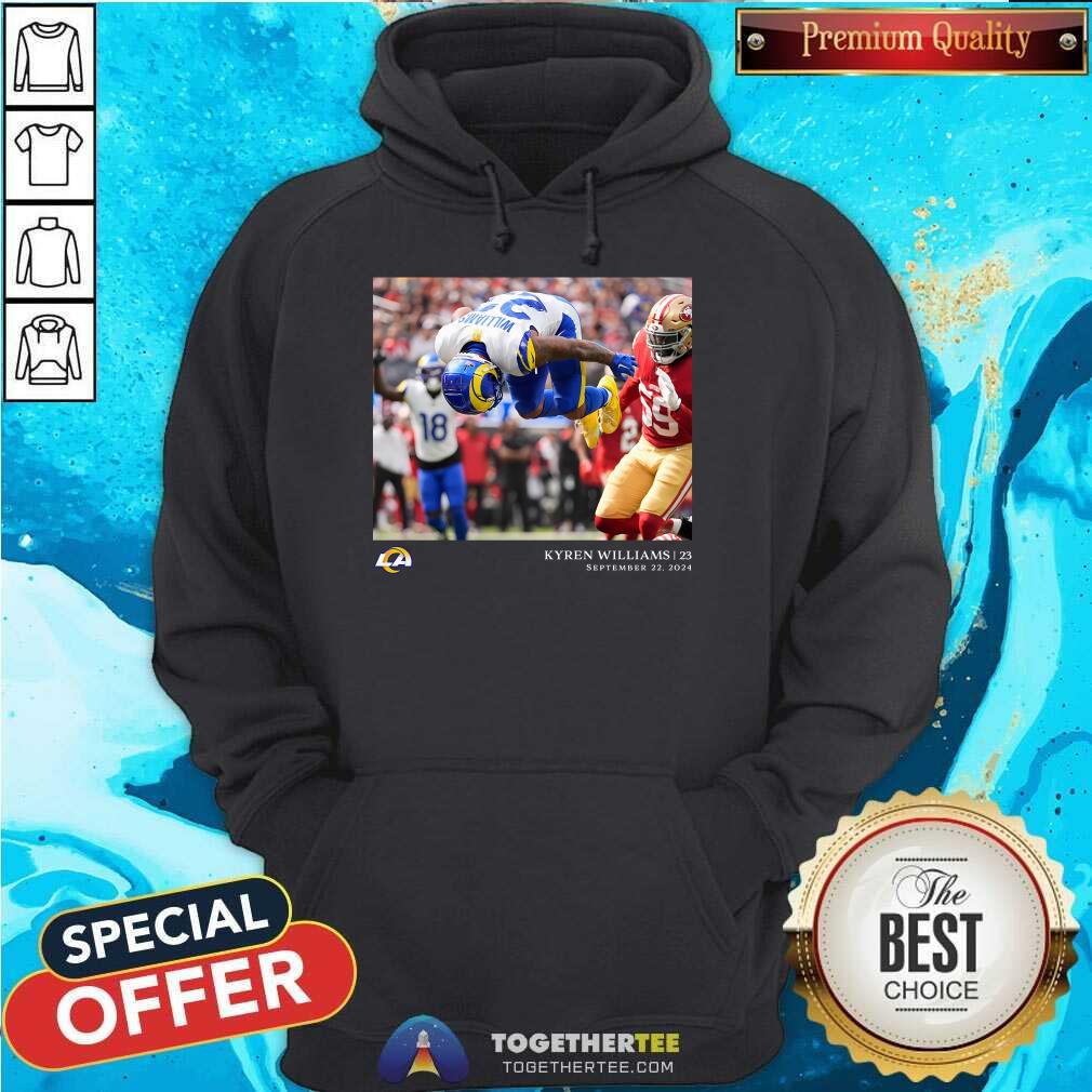 Awesome Kyren Williams Los Angeles Rams NFL Flash Features Week 3 T-Shirt - Image 5