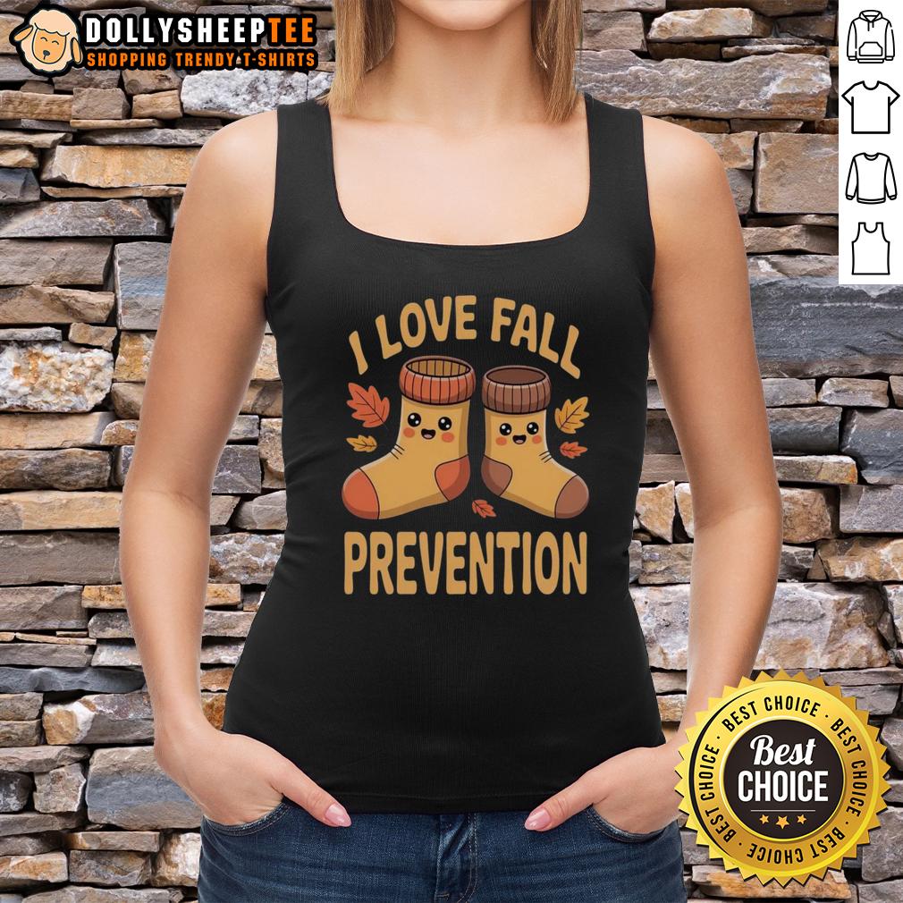 Nice I Love Fall Prevention Awareness Rehab Physical Therapist T-Shirt - Image 4